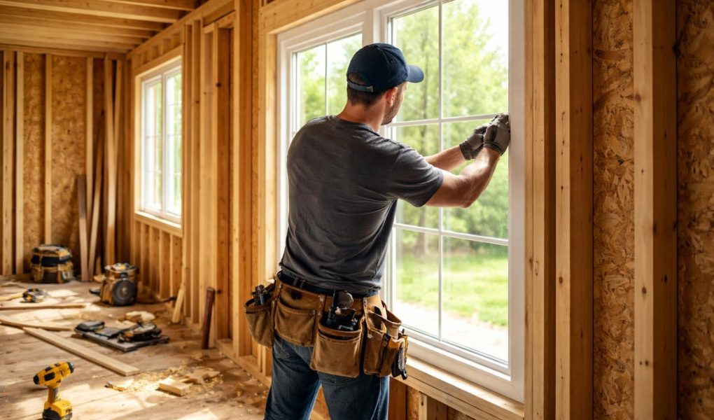 artisan-fenetre-ossature-bois-chantier