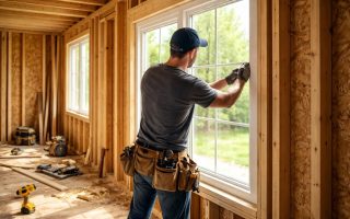 artisan-fenetre-ossature-bois-chantier