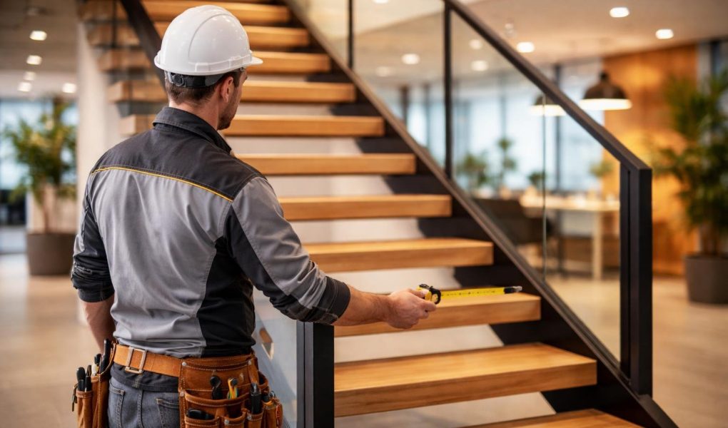 ouvrier-construction-escalier-bois-metal