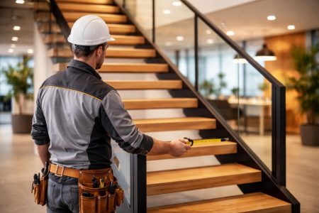 ouvrier-construction-escalier-bois-metal