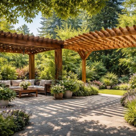 pergola-bois-ombres-vegetation-luxuriant