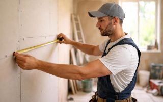 artisan-mesurant-mur-platre-construction