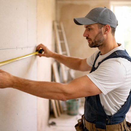 artisan-mesurant-mur-platre-construction