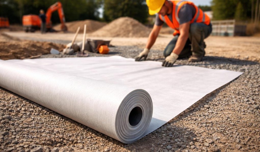 chantier-travailleur-geotextile-soleil